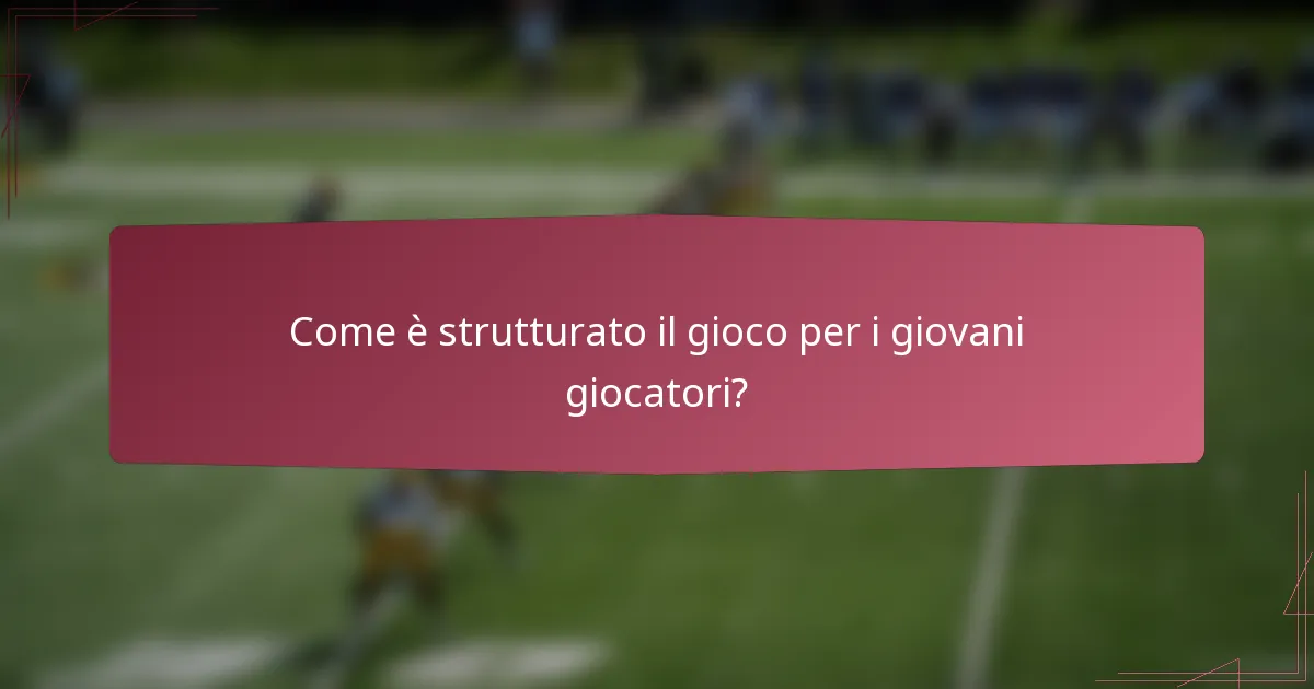 Come è strutturato il gioco per i giovani giocatori?